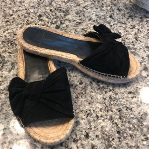 Marc Fisher Valey Suede Espadrille Slip On Sandal.